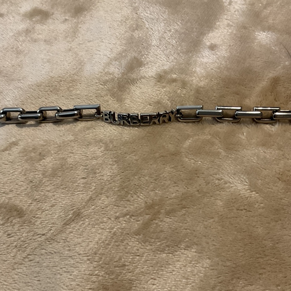 Burberry Silver-Tone Chain Bracelet
